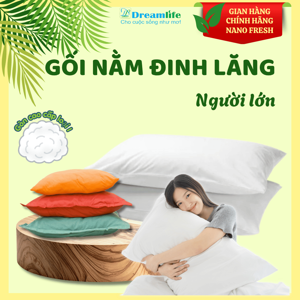 Gối nằm Đinh lăng người lớn (35% Đinh lăng)
