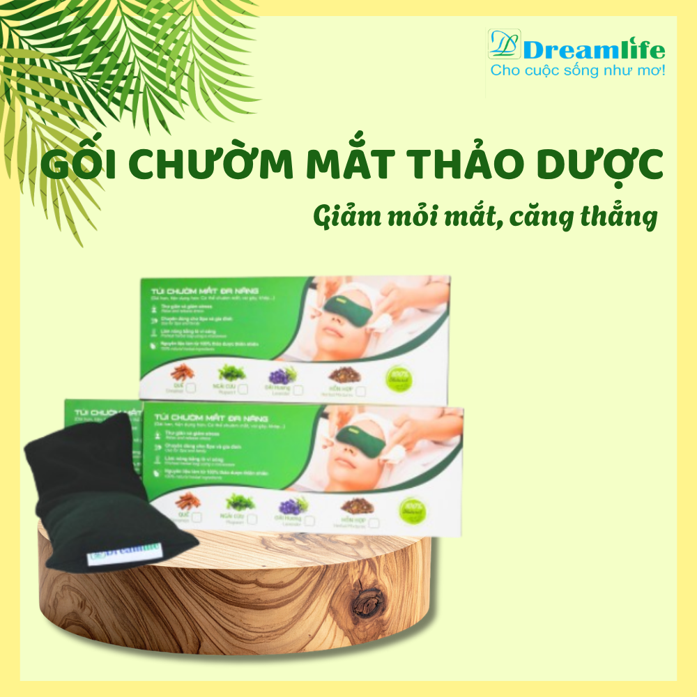 Gối chườm mắt thảo dược (Thiên niên kiện/ Ngải cứu/ Quế/ Hỗn hợp)