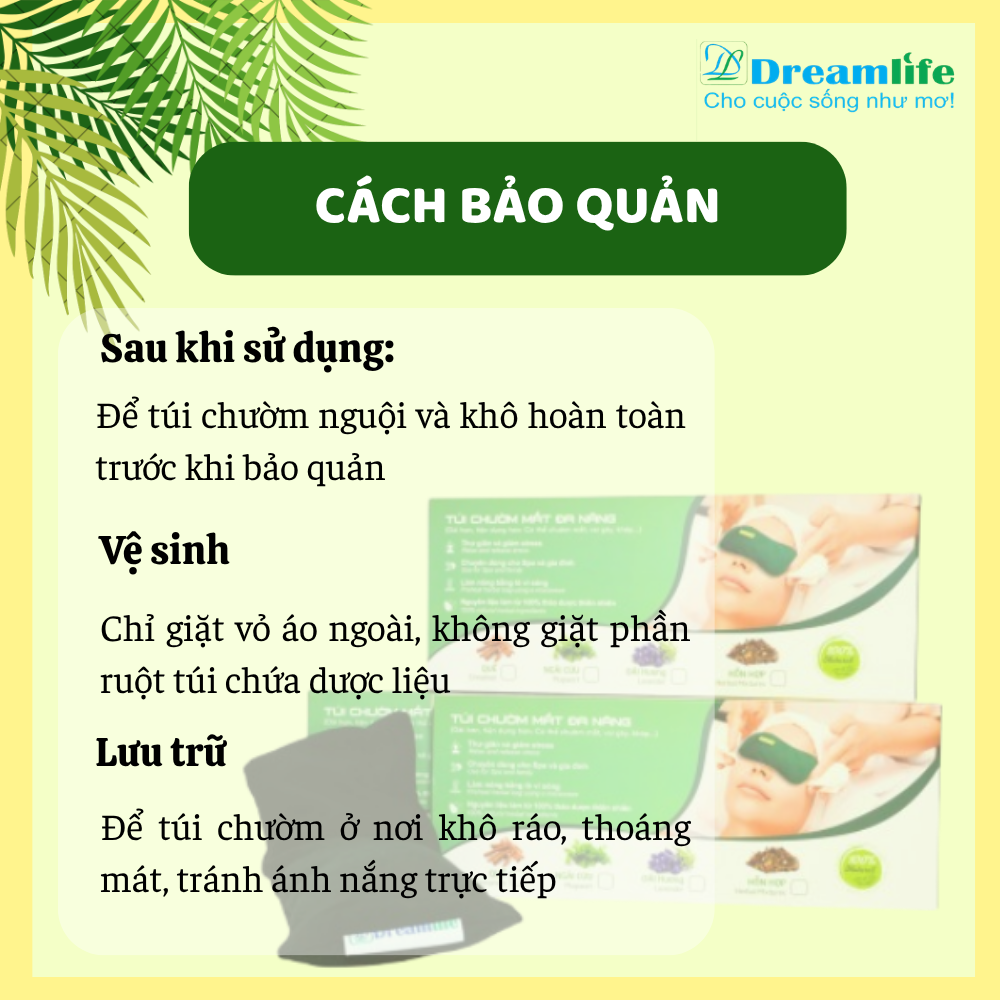 Gối chườm mắt thảo dược (Thiên niên kiện/ Ngải cứu/ Quế/ Hỗn hợp) - Ảnh 7