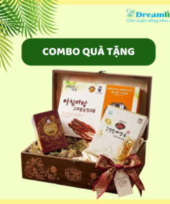 Combo quà tặng: SÂM CHAI HÀN QUỐC, Kẹo sâm cao cấp KGC, Mứt sâm tẩm mật ong