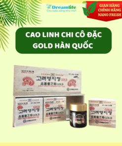 CAO LINH CHI CÔ ĐẶC GOLD HÀN QUỐC HỘP GỖ TRẮNG 3 LỌ x 120GRAM