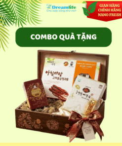 Combo quà tặng: SÂM CHAI HÀN QUỐC, Kẹo sâm cao cấp KGC, Mứt sâm tẩm mật ong