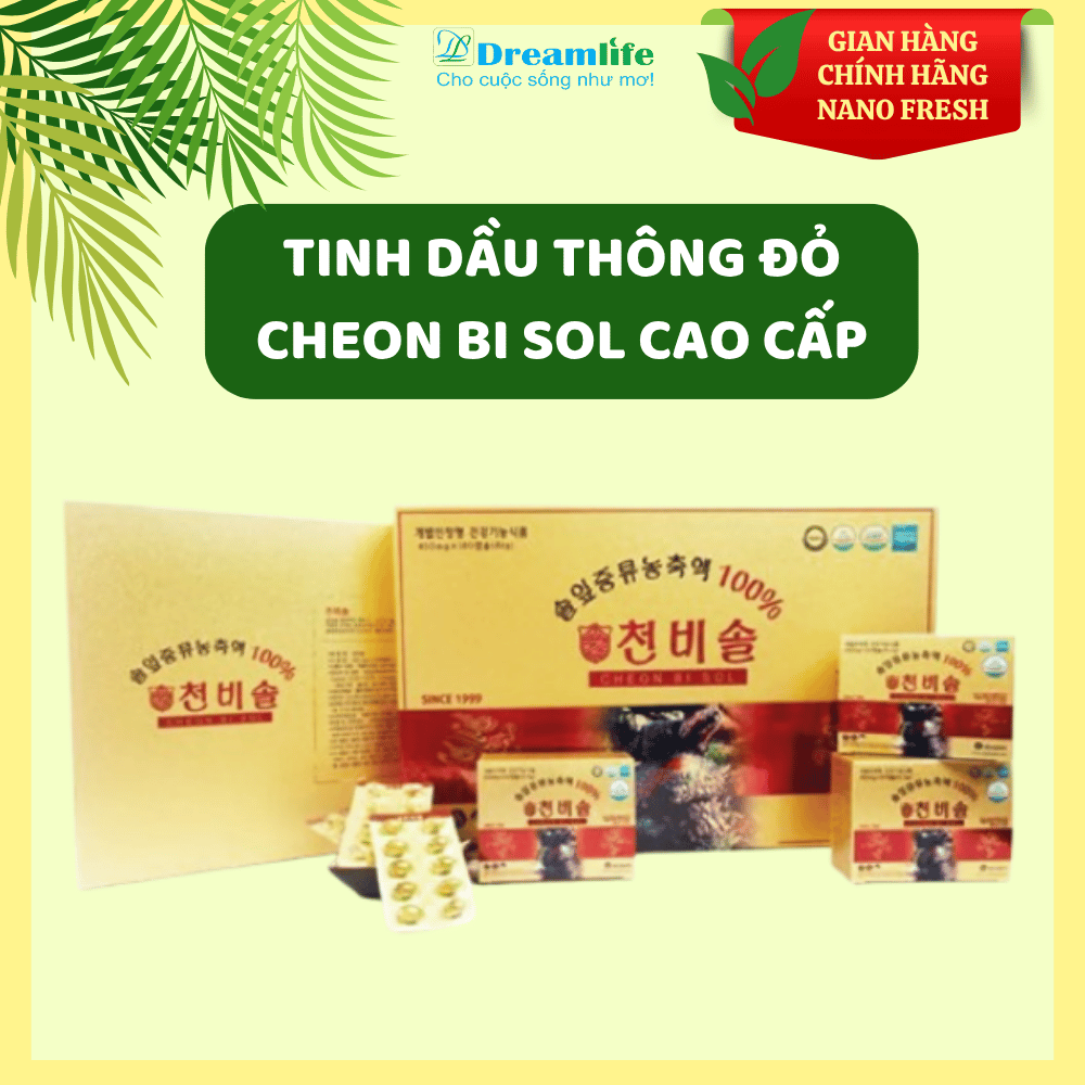 TINH DẦU THÔNG ĐỎ CHEON BI SOL CAO CẤP ( 180 VIÊN)